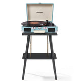 Darrahopens Audio & Video > Speakers Crosley Cruiser Bluetooth Portable Turntable - Turquoise + Crosley Entertainment Stand Bundle