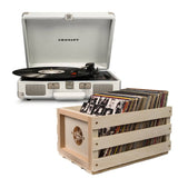 Darrahopens Audio & Video > Speakers Crosley Cruiser Bluetooth Portable Turntable - White Sands + Bundled Crosley Record Storage Crate