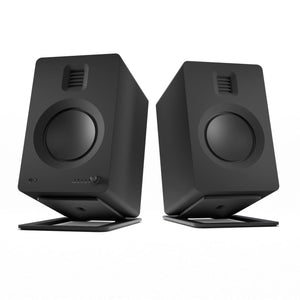 Darrahopens Audio & Video > Speakers Kanto TUK 260W Powered Bookshelf Speakers with Headphone Out, USB Input, Dedicated Phono Pre-amp, Bluetooth - Pair, Matte Black with S6 Black Stand Bundle