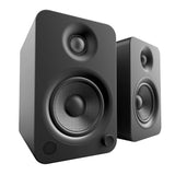 Darrahopens Audio & Video > Speakers Kanto YU4 140W Powered Bookshelf Speakers with Bluetooth and Phono Preamp - Pair, Matte Black with SE4 Black Stand Bundle