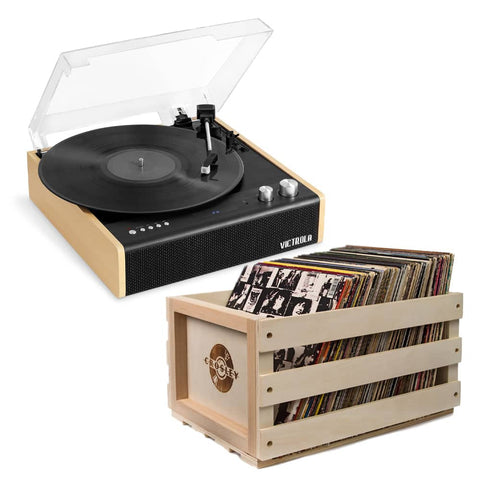 Darrahopens Audio & Video > Speakers Victrola Eastwood Turntable + Bundled Record Storage Crate