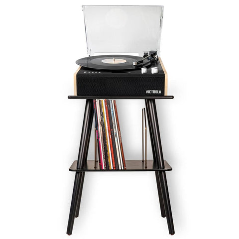 Darrahopens Audio & Video > Speakers Victrola Eastwood Turntable + Entertainment Stand Bundle - Black