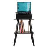 Darrahopens Audio & Video > Speakers Victrola Revolution Go Turntable - Blue + Entertainment Stand Bundle - Black