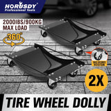 Darrahopens Auto Accessories > Auto Accessories Others 2-Piece Wheel Dolly Car Positioning Jack 450kg Vehicle Mover Transporter Trolley