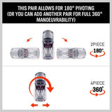 Darrahopens Auto Accessories > Auto Accessories Others 2-Piece Wheel Dolly Car Positioning Jack 450kg Vehicle Mover Transporter Trolley