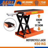 Darrahopens Auto Accessories > Auto Accessories Others 205KG Motorcycle Motorbike Lift Jack Motorcycle Stand Hoist Repair Work Bench