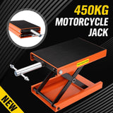 Darrahopens Auto Accessories > Auto Accessories Others 205KG Motorcycle Motorbike Lift Jack Motorcycle Stand Hoist Repair Work Bench