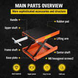 Darrahopens Auto Accessories > Auto Accessories Others 205KG Motorcycle Motorbike Lift Jack Motorcycle Stand Hoist Repair Work Bench