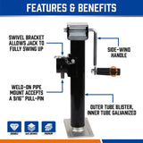 Darrahopens Auto Accessories > Auto Accessories Others 2x Trailer Caravan Canopy Jack Stand 2267kg/ 5000lbs Heavy Duty Weld Bracket