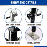 Darrahopens Auto Accessories > Auto Accessories Others 2x Trailer Caravan Canopy Jack Stand 2267kg/ 5000lbs Heavy Duty Weld Bracket