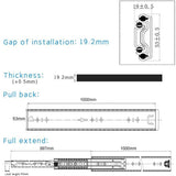 Darrahopens Auto Accessories > Auto Accessories Others 40in Pair 1000 - 2000mm 150KG Capacity Heavy Duty Trailer Drawer Slides Rails Runners Locking