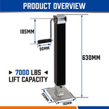 Darrahopens Auto Accessories > Auto Accessories Others 4x Trailer Caravan Canopy Jack Leg Stand Heavy Duty 3175KG 7000lbs Side Handle