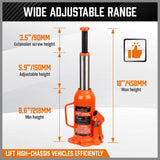 Darrahopens Auto Accessories > Auto Accessories Others 8-Ton (16,000 LBs) Hydraulic Bottle Jack Heavy Duty Car Lifter with Safety Valve