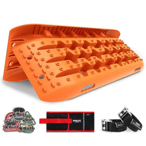 darrahopens Auto Accessories > Auto Accessories Others X-BULL KIT2 Recovery tracks 6pcs Board Traction Sand trucks strap mounting 4x4 Sand Snow Car ORANGE