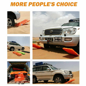 darrahopens Auto Accessories > Auto Accessories Others X-BULL KIT2 Recovery tracks 6pcs Board Traction Sand trucks strap mounting 4x4 Sand Snow Car ORANGE