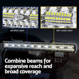 Darrahopens Auto Accessories > Lights Giantz LED Driving Light 28 Inch Flood Spot Light Bar Driving Lamp Offroad Truck