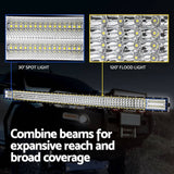 Darrahopens Auto Accessories > Lights Giantz LED Driving Light 50 Inch Flood Spot Light Bar Driving Lamp Offroad Truck