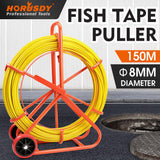 Darrahopens Auto Accessories > Tools 150M×8MM Fish Tape Puller Fiberglass Wire Cable Running Duct Rodder Heavy Duty