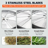 Darrahopens Auto Accessories > Tools 19 inch Bud Leaf Bowl Trimmer Tumble Stainless Steel Blades Twisted Spin Cut