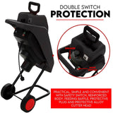 Darrahopens Auto Accessories > Tools 2500W Electric Garden Mulcher Shredder Portable Wood Chipper on Wheels w/ bag