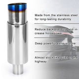 Darrahopens Auto Accessories > Tools 3.5 Cannon Muffler 2.0 Inlet Titanium Universal Muffler SS Exhaust Pipe Chrome