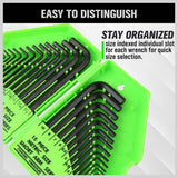 Darrahopens Auto Accessories > Tools 32Pcs Hex Key Set Allen Wrench Set Metric & SAE Storage Case L Shape Crv Au