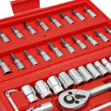 Darrahopens Auto Accessories > Tools 46Pcs Screwdriver Wrench Socket Set Ratchet Screwdriver Bit Torx Car Repair Tool