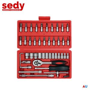 Darrahopens Auto Accessories > Tools 46Pcs Screwdriver Wrench Socket Set Ratchet Screwdriver Bit Torx Car Repair Tool