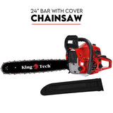 Darrahopens Auto Accessories > Tools Commercial Petrol Chainsaw 24" Bar Chain Saw Tree Pruning Top Handle