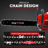 Darrahopens Auto Accessories > Tools Commercial Petrol Chainsaw 24" Bar Chain Saw Tree Pruning Top Handle