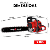 Darrahopens Auto Accessories > Tools Commercial Petrol Chainsaw 24" Bar Chain Saw Tree Pruning Top Handle