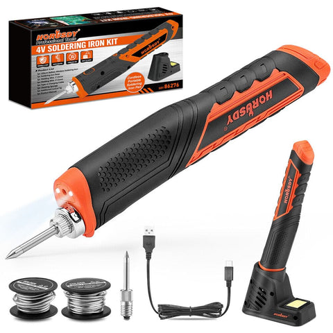 Darrahopens Auto Accessories > Tools HORUSDY 8W 4V Max Cordless Soldering Iron Rechargeable with Lithium-Ion Battery