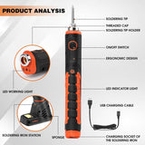 Darrahopens Auto Accessories > Tools HORUSDY 8W 4V Max Cordless Soldering Iron Rechargeable with Lithium-Ion Battery