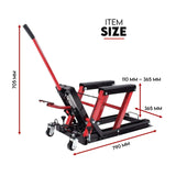 Darrahopens Auto Accessories > Tools Motorcycle 680kg Bike Lift Stand Jack Hoist Atv Hydraulic Super Low Profile