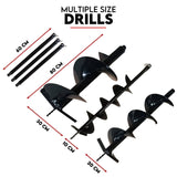 Darrahopens Auto Accessories > Tools Post Hole Digger 72cc Earth Auger Fence Borer Garden Multiple Drills Bit