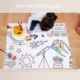 Darrahopens Baby & Kids > Baby & Kids Others 44cm*10m Kids Drawing Roll Color Filling Paper Graffiti Scroll Coloring Paper Toy(Style 01:2 themes)