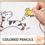 Darrahopens Baby & Kids > Baby & Kids Others 44cm*10m Kids Drawing Roll Color Filling Paper Graffiti Scroll Coloring Paper Toy(Style 01:2 themes)