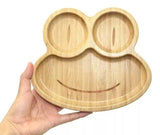 darrahopens Baby & Kids > Baby & Kids Others Bamboo Frog Kids Plate with Suction Cap Base & Spoon