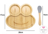 darrahopens Baby & Kids > Baby & Kids Others Bamboo Frog Kids Plate with Suction Cap Base & Spoon