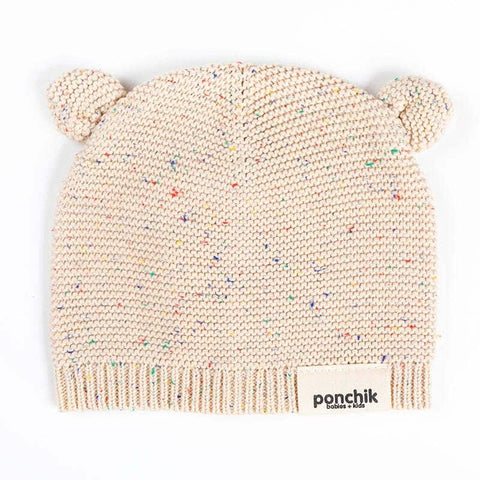 Darrahopens Baby & Kids > Boys Clothing Ponchik Babies + Kids Bear Knitted Beanie Hat - Carmel - 12-24 Months