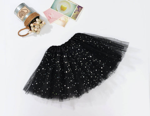 Darrahopens Baby & Kids > Girls Clothing Sequin Tulle Tutu Skirt Ballet Kids Princess Dressup Party Baby Girls Dance Wear, Black, Kids