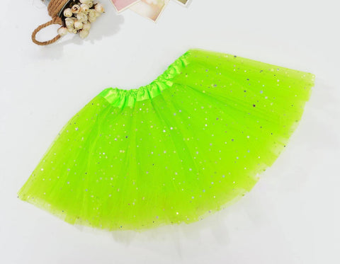 Darrahopens Baby & Kids > Girls Clothing Sequin Tulle Tutu Skirt Ballet Kids Princess Dressup Party Baby Girls Dance Wear, Neon Green, Kids