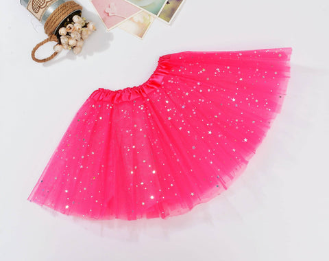 Darrahopens Baby & Kids > Girls Clothing Sequin Tulle Tutu Skirt Ballet Kids Princess Dressup Party Baby Girls Dance Wear, Rose, Kids