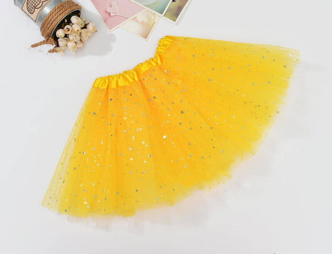 Darrahopens Baby & Kids > Girls Clothing Sequin Tulle Tutu Skirt Ballet Kids Princess Dressup Party Baby Girls Dance Wear, Yellow, Kids