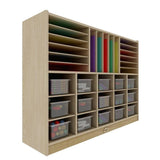 Darrahopens Baby & Kids > Kid's Furniture Jooyes 15 Cubby Cabinet Kids Bookshelf Organiser Storage