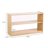 Darrahopens Baby & Kids > Kid's Furniture Jooyes 2 Shelf Wooden Storage Cabinet Open Back H60.5cm