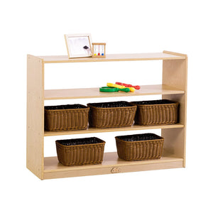 Darrahopens Baby & Kids > Kid's Furniture Jooyes 3 Shelf Wooden Storage Cabinet Open Back H76cm