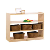 Darrahopens Baby & Kids > Kid's Furniture Jooyes 3 Shelf Wooden Storage Cabinet Open Back H76cm