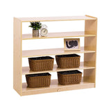 Darrahopens Baby & Kids > Kid's Furniture Jooyes 4 Shelf Wooden Storage Cabinet Open Back H91cm