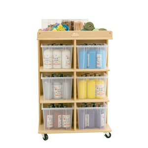 Darrahopens Baby & Kids > Kid's Furniture Jooyes 6 Tray Storage Cabinet With Castors